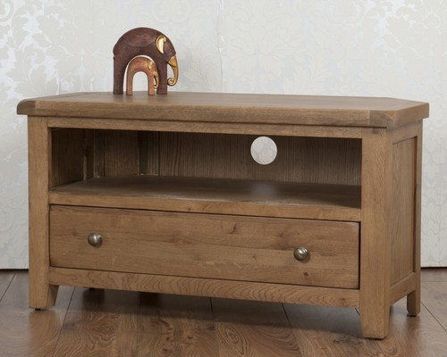 Corner oak cabinet solid - tv,