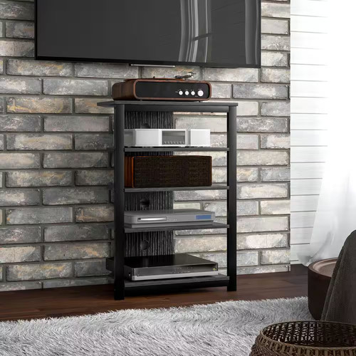 Media stand with led - with, 4-tier