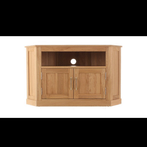 Solid oak corner television - corner,