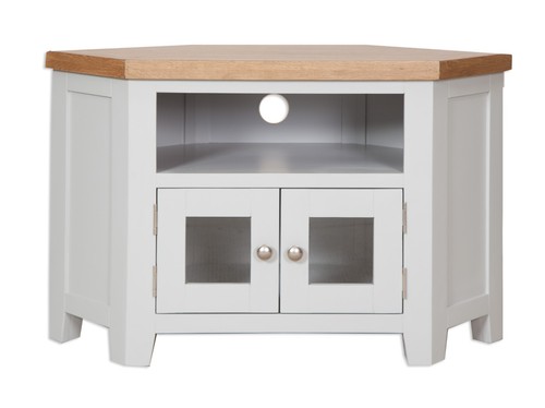 Oak corner stand solid unit - corner,