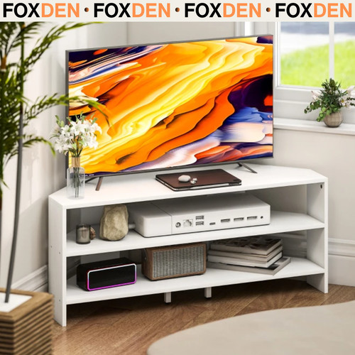 White corner unit cabinet - white,